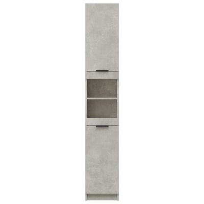 vidaXL Vonios kambario spintelė, betono pilka, 32x34x188,5cm, mediena