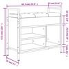 vidaXL Batų suoliukas, dūminis, 65,5x32x57,5cm, apdirbta mediena