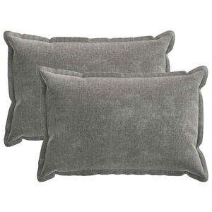 vidaXL Pagalvėlės užvalkalas 2 pcs HOUTEN Tamsiai pilka 50 x 75 cm