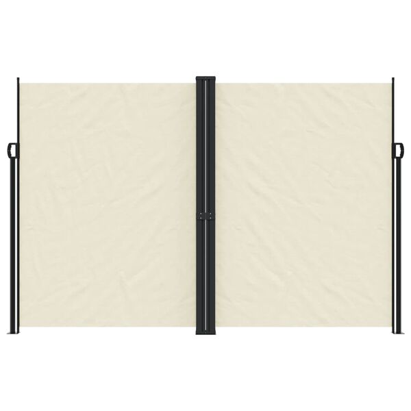 vidaXL Ištraukiama šoninė pertvara, kreminės spalvos, 220x1000cm