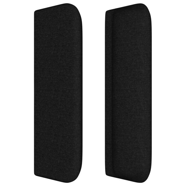 vidaXL Galvūgalis su auselėmis, juodos spalvos,93x16x78/88cm, audinys