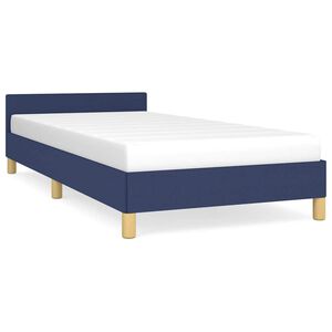 vidaXL Lovos rėmas su galvūgaliu be čiužinio, mėlynas 90x200cm audinys