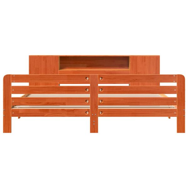 vidaXL Lovos rėmas be čiužinio, va&scaron;ko rudas, 200x200cm, pu&scaron;ies masyvas