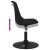 vidaXL Pasukamos valgomojo kėdės, 6vnt., juodos spalvos, aksomas