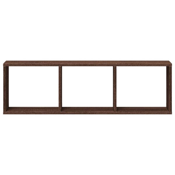 vidaXL Sieninė spintelė, ruda ąžuolo, 100x16x30cm, apdirbta mediena