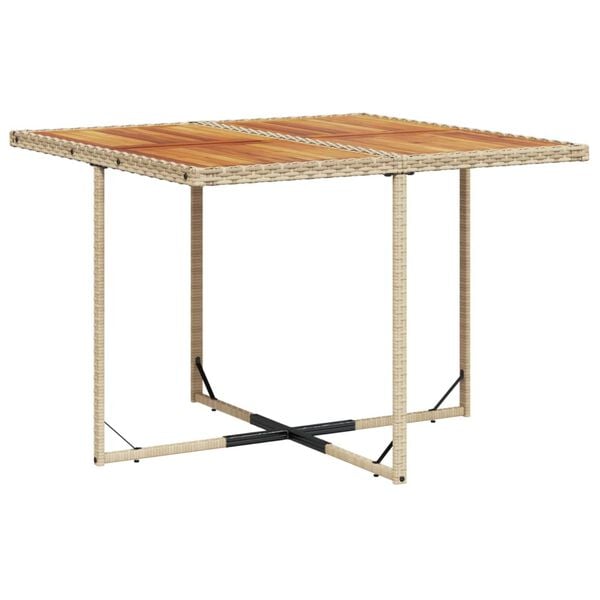 vidaXL Sodo komplektas su pagalvėlėmis, 9 dalių, smėlio, poliratanas