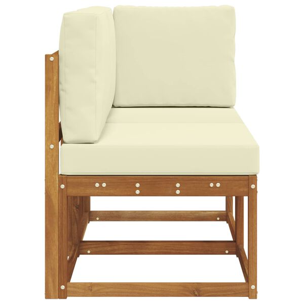 vidaXL Lauko vidurinė ir kampinė sofa su pagalve 2 Vienetas