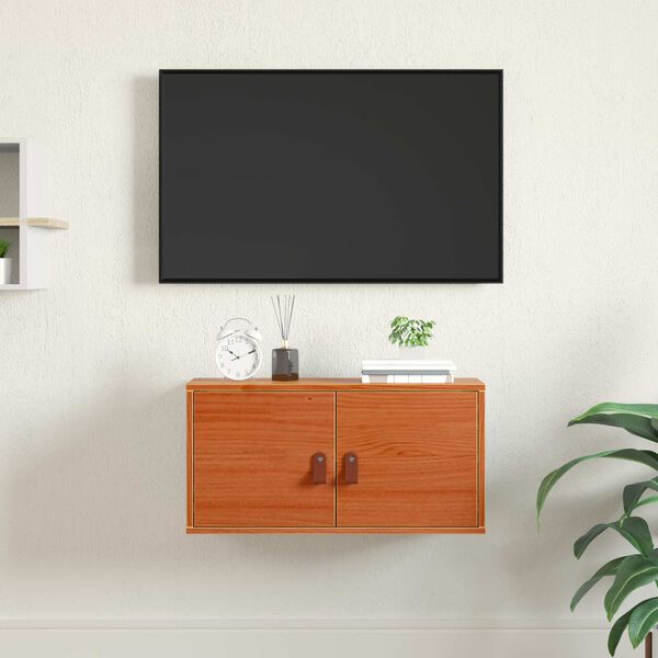 vidaXL Sieninė spintelė su lentyna Va&scaron;ko ruda 60 x 30 x 30 cm