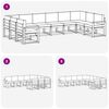 vidaXL Lauko sofos komplektas 10 pcs Natūralus ir antracitas
