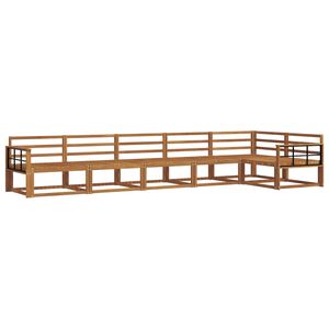 vidaXL Lauko sofos komplektas 6 pcs Natūrali Kietos akacijos mediena