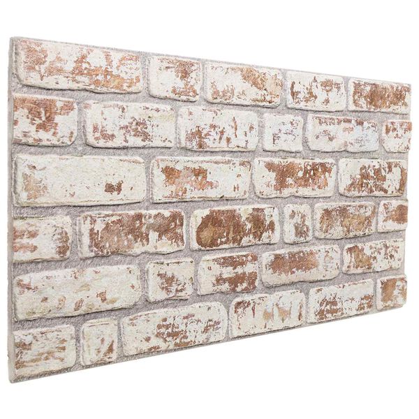 vidaXL Sienų plok&scaron;tės 10 pcs Raudona ir balta 100 x 50 cm EPS putos