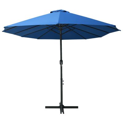 vidaXL Lauko skėtis su aliuminio stulpu, mėlynos spalvos, 460x270cm