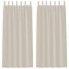vidaXL Voile Užuolaida 2 vnt. Smėlio 245 x 140 cm Poliesteris