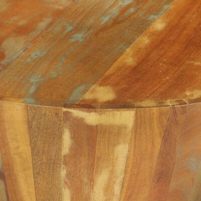 vidaXL Kavos staliukas, skersmuo 65x31cm, perdirbtos medienos masyvas