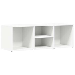 vidaXL Spintelė batams-suoliukas, baltas, 102x35x35cm apdirbta mediena