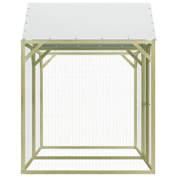 vidaXL Narvas viščiukams, 3x1,5x2m, impregnuota pušies mediena