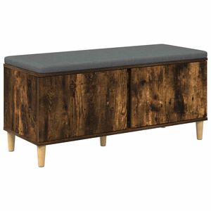 vidaXL Koridoriaus suolas su pagalve Rūkyta ąžuolas 100 x 38 x 46 cm