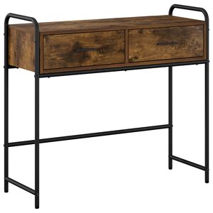 vidaXL Konsolinis stalas Dūminio ąžuolo 90 x 33 x 80,5 cm