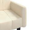 vidaXL Dvivietė sofa-lova, kreminės spalvos, aksomas