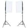 vidaXL Fotostudijos rinkinys su apšvietimo rinkiniu ir fonu
