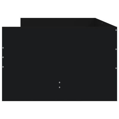 vidaXL Lovos rėmas su stalčiais, juodas, 75x190cm, mažas vienvietis