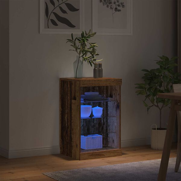 vidaXL LED Bufetas Senas medis 41 x 37 x 67 cm Apdirbta mediena