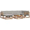 vidaXL Lauko sofos komplektas 7 pcs Natūrali ir &scaron;viesiai pilka