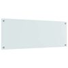 vidaXL Virtuvės užpakalinė plok&scaron;tė Balta 110 x 40 cm grūdintas stiklas