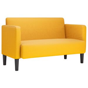 vidaXL Loveseat sofa, &scaron;viesiai geltona, 109cm, velvetinis audinys