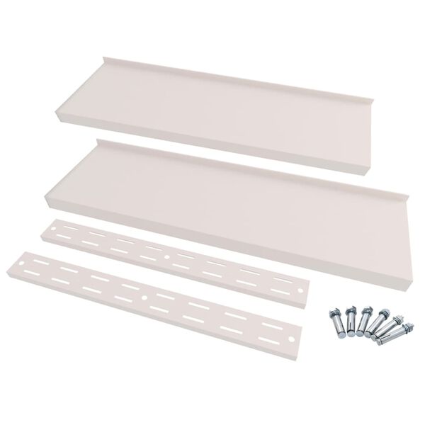 vidaXL Pakabinamos lentynos, 2vnt., 300x30cm, nerūdijantis plienas