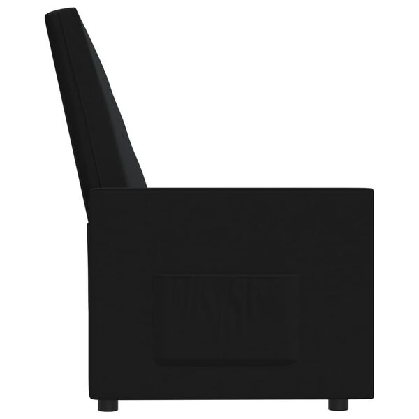 vidaXL Atlo&scaron;iamas dvivietis krėslas, juodos spalvos, audinys