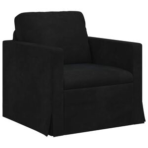 vidaXL Sofa Juoda 78 x 78 x 80 cm Aksomas