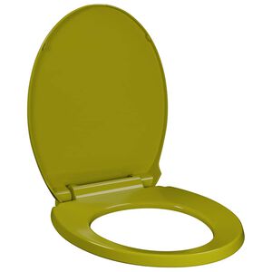 vidaXL Klozeto sėdynė su soft-close mechanizmu, žalios spalvos, ovali