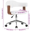 vidaXL Valgomojo kėdės, 6vnt., baltos, lenkta mediena ir dirbtinė oda