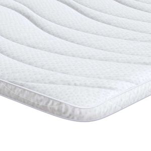vidaXL Čiužinio papildymas Balta 80 x 200 cm Megztas audinys