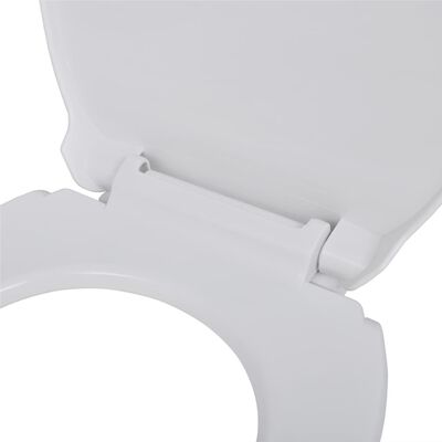 vidaXL Klozeto sėdynės, 2vnt., baltos, plastikas