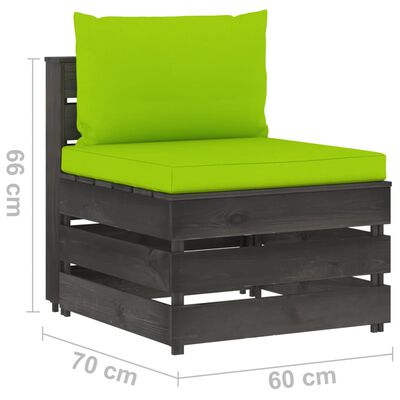 vidaXL Sodo komplektas su pagalvėlėmis, 6 dalių, impregnuota mediena