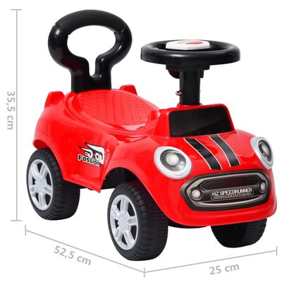 vidaXL Paspiriamas vaikiškas automobilis, raudonos spalvos
