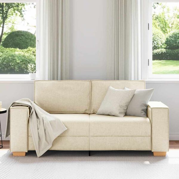 vidaXL Dvivietė sofa, lininė, 180x78x84 cm