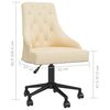vidaXL Pasukamos valgomojo kėdės, 2vnt., kreminės spalvos, aksomas