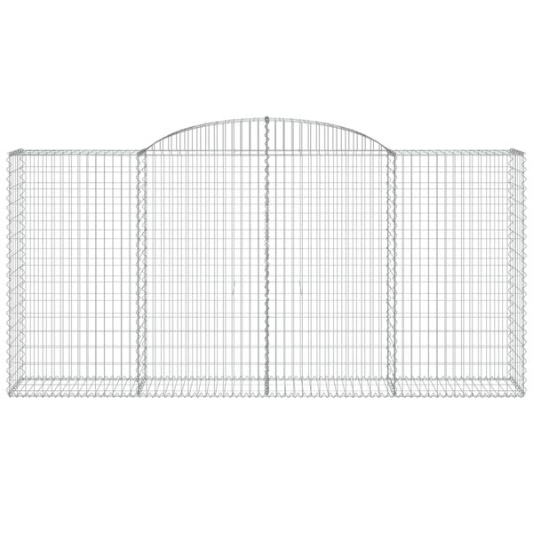 vidaXL Išlenkti gabiono krepšiai, 11vnt., 300x50x140/160cm, geležis