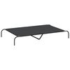 vidaXL paauk&scaron;tinta &scaron;unų lova juoda 150x90x20 cm Oksfordo audinys