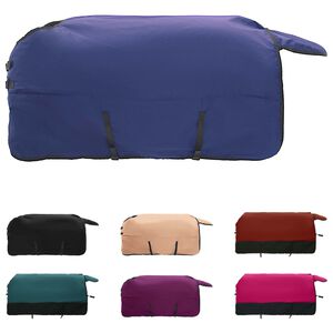 vidaXL Arklių antklodė Tamsiai žalia ir juoda 165 cm Poliesteris