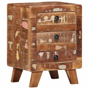 vidaXL Spintelė prie lovos 37x32x50 cm Regeneruota medžio masyvo
