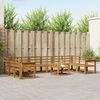 vidaXL Lauko sofos komplektas 11 pcs Natūrali Kietos akacijos mediena