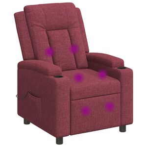 vidaXL Atlo&scaron;iamas masažinis krėslas Vyno raudona 75 x 95 x 100 cm