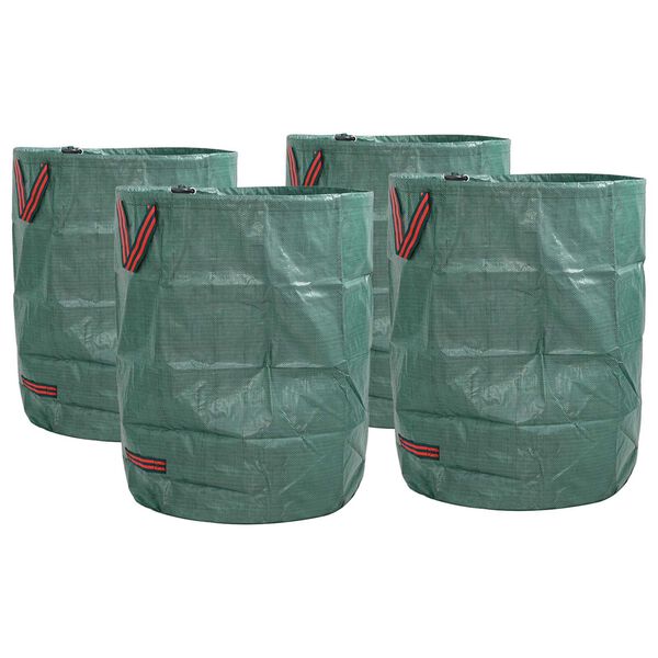 vidaXL Sodo atliekų maišai 4 pcs Žalia 66 x 66 x 83.5 cm