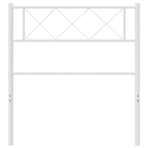 vidaXL Metalinis pakaitinis galvūgalis, baltos spalvos, 75cm