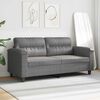 vidaXL Dvivietė sofa, tamsiai pilka, 140cm, mikropluo&scaron;to audinys
