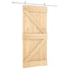 vidaXL Slankios durys Natūrali ir Balta 95 x 210 cm